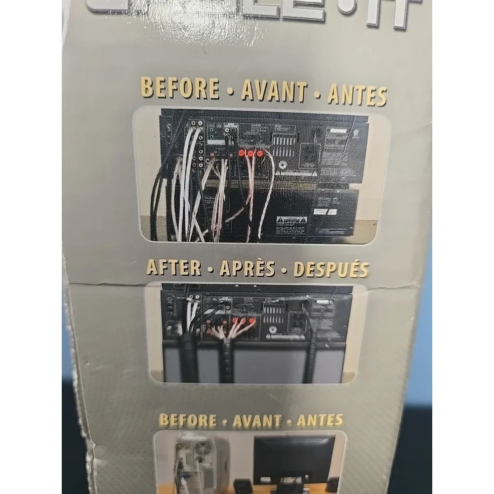 NEW‎ Monster Cable 129703-00 8-Ft Cable-it CIT MBK-8 Black Cable Management Kit